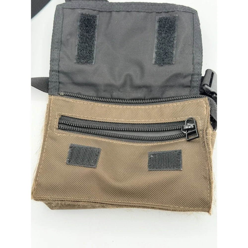 Eddie Bauer Waist Pack Fanny Pack WALLET BROWN/GREEN Nylon 5 X 6''